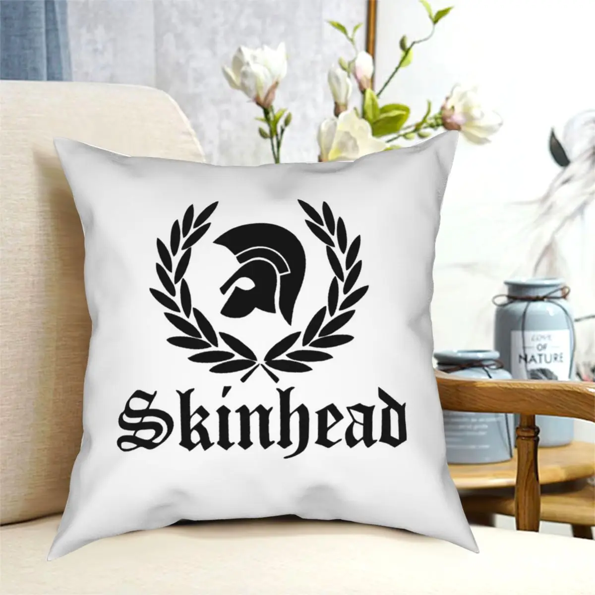 Skinhead Trojan Records Merchandise Square Pillowcase Printed Decorative Pillow Case Home Cushion Case 45x45