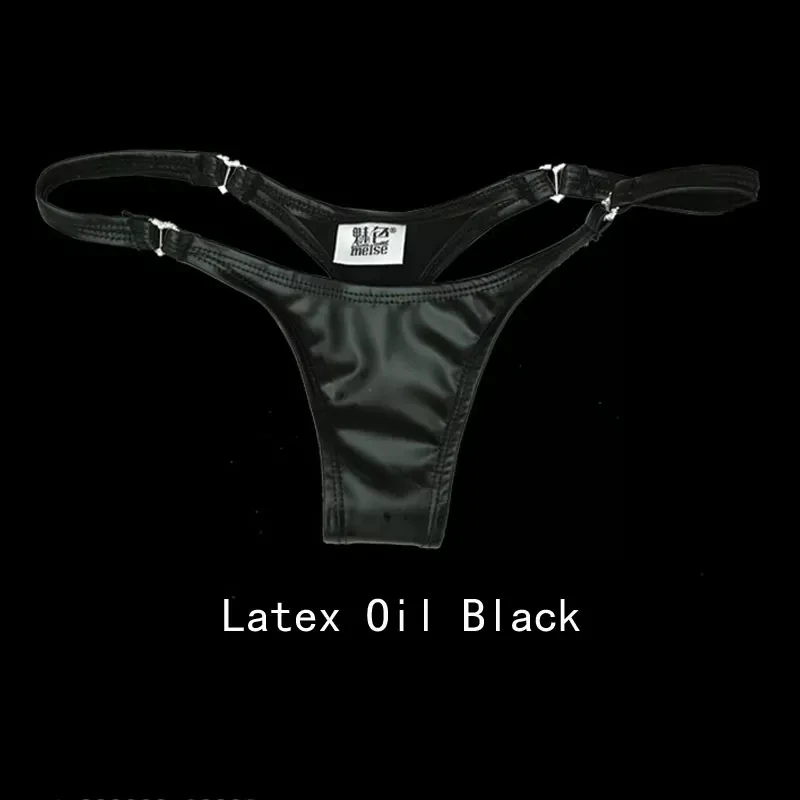 Women Erotic PVC Glossy Leather Shorts For Sex Porn Low Waist Leather Underpants Latex Mini Hot Pants Sexy Bottom Underwear