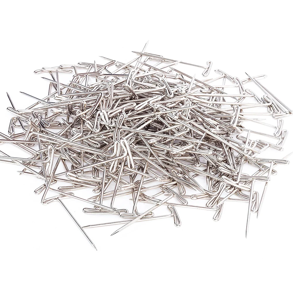 450pcs/box T Pins Stainless Steel Straight Pins for Satin Quilt Sewing Craft DIY Dressmaking Pins Sewing Accessories 5 Sizes