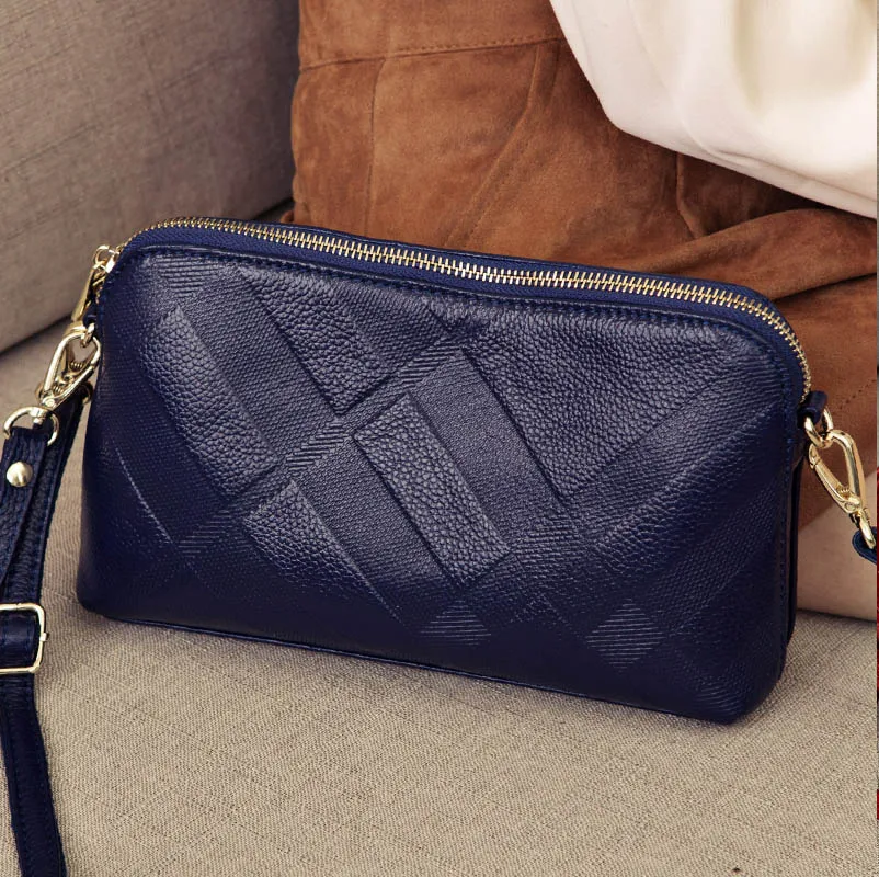 

Genuine Leather Clutch Bag Women Shoulder Bag High Quality Lady Crossbody Bag Fashion Envelope Purses and Handbags