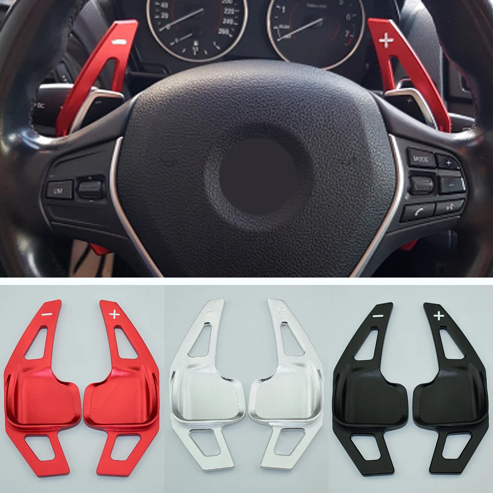 For BMW 1 2 3 4 5 6 7 X1 X2 X4 X5 X6 i8 F10 F30 F18 Aluminum Car Steering Wheel Paddle Shifter Gear Shift Shifter Extension 2Pcs