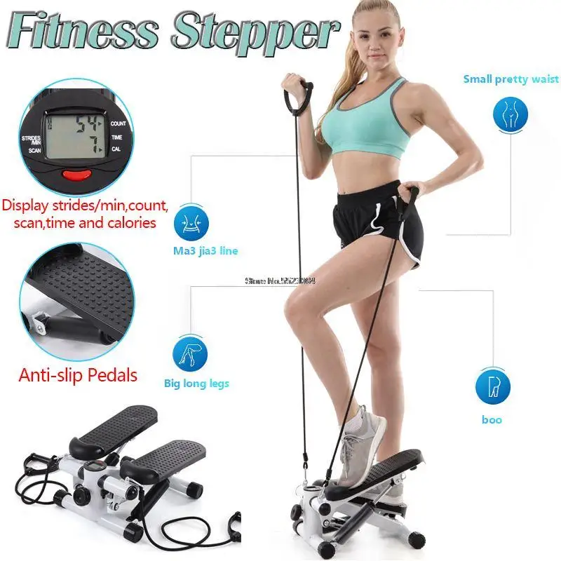 Running Machine Stepper Elliptical Trainer Walkingpad Fitness Mini Aerobic Stepper Platform Equipment Pedal Exerciser Treadmill