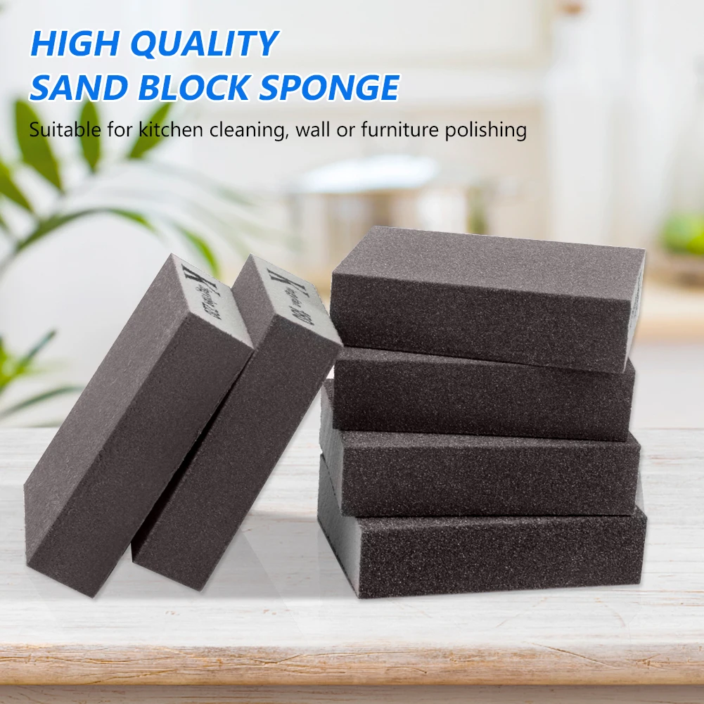 120-1000 Grit Three Styles Rough Medium Fine Grit Flexible Wet Sanding Sponge Kitchen Cleaner Tool Block Dry Abrasive Polishing