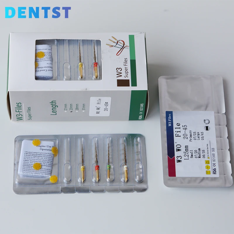 Dentst 10box(4pcs/box) Dental Reciprocating Endodontic Root Canal Niti Primary File 25mm W3 Pro T Pro W3 one