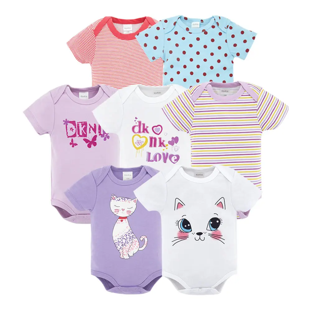 

Top Quality 7PCS Baby Boys Girls Footies Clothes 2019 Fashion Roupas de bebe Clothing Newborn rompers Overall baby girl jumpsui