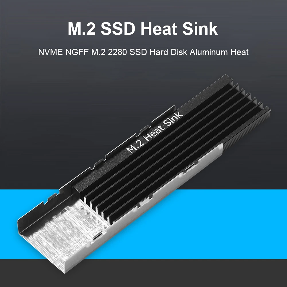 M.2 SSD NVMe Heatsink Cooler M2 2280 SSD Hard Disk ฮีทซิงค์อลูมิเนียมหม้อน้ำความร้อน Pad สำหรับเดสก์ท็อป PC PCIE 2280 SSD