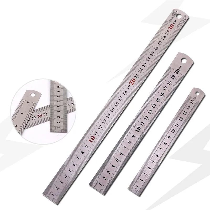 UCHEER 1pc 150mm Stainless steel Ruler measuring tools Graduated scale measurement