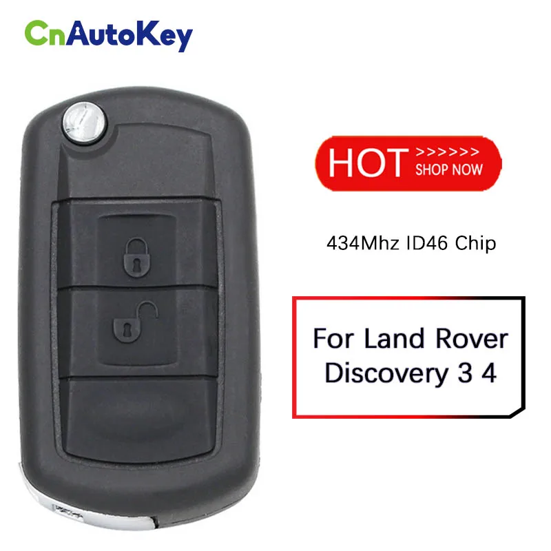 

CN004004 Aftermarket For Land Rover Discovery 3 4 Folding Flip Remote 3 Button Car Key 434Mhz ID46 Chip HU101 HU92 Blade