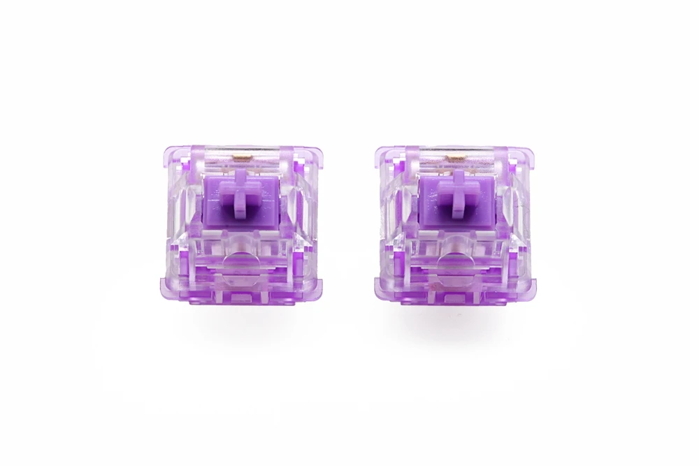 Imagem -02 - Interruptor Everglide para Teclado Mecânico Hule mx Roxo Cristal Tátil Semelhante ao Santo Panda 5pin 45g