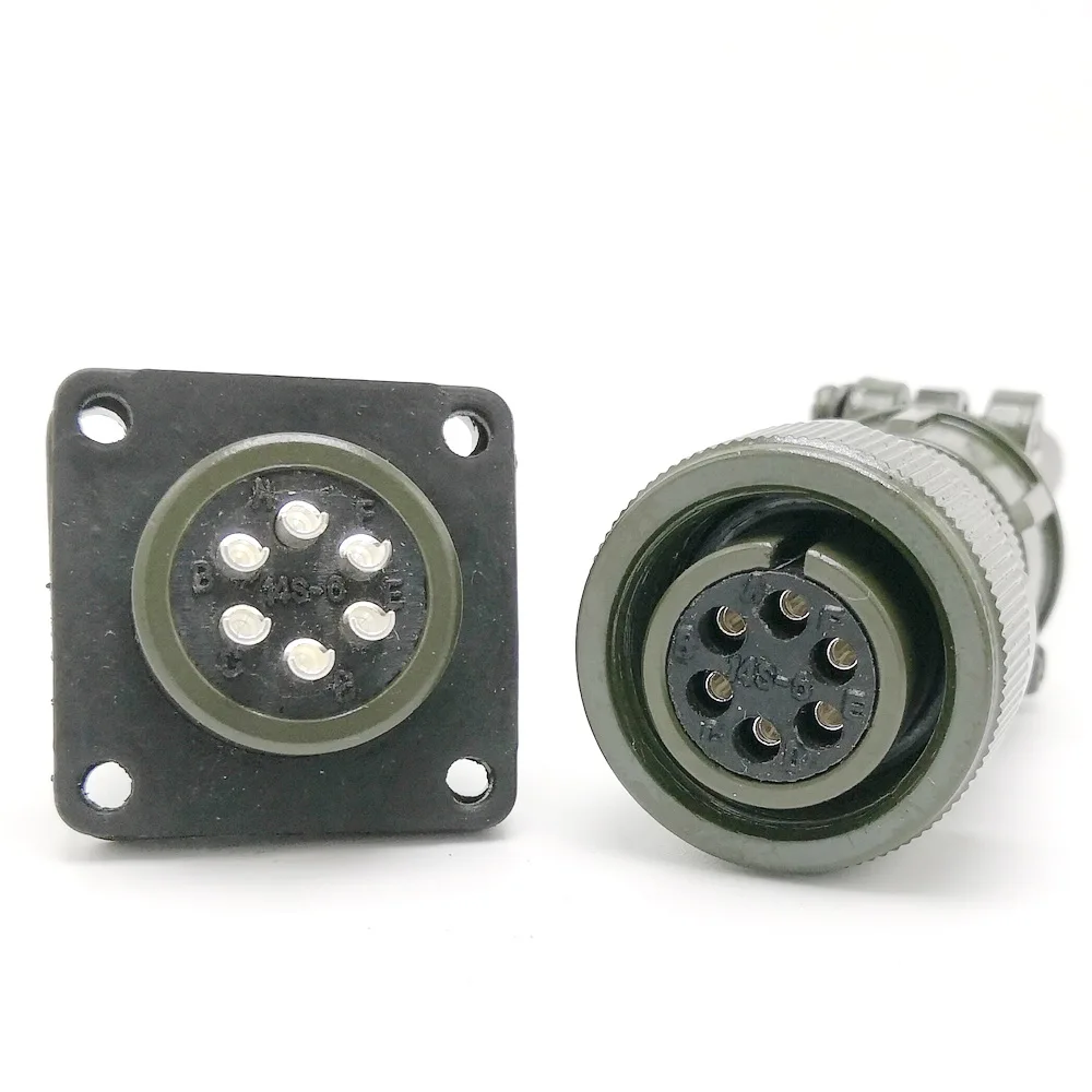 مستقيم MS5015 6-Pin الطيران التوصيل MS3106A 14S-6S MS3102A 14S-6P التشفير التوصيل محرك معزز موصل