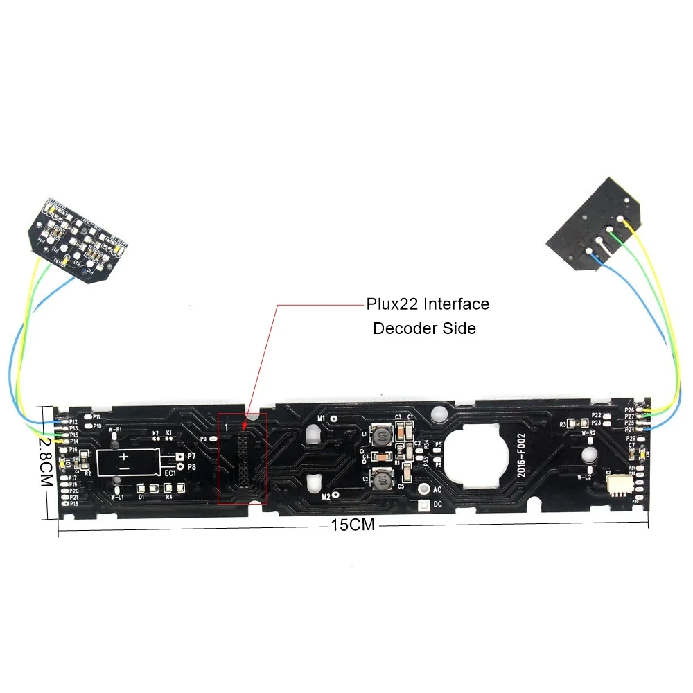 Dcc Adapter PCB Board for Locomotive to Upgrade to with Sound and Light Digitization to Dcc Train Build with Plux22 Interface