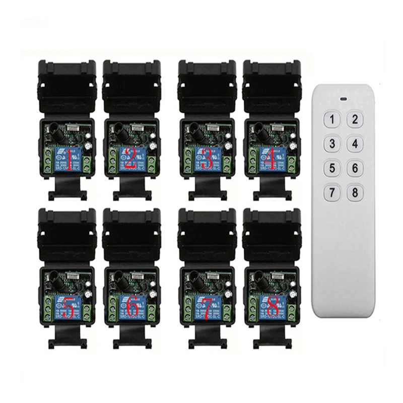 500M DC 12V 24V 1 CH 1CH RF Wireless Remote Control Switch Remote Control System receiver transmitter 1CH Relay 315/433 MHz