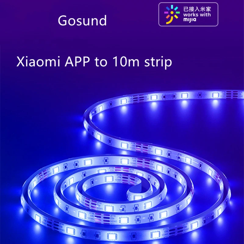 Gosund RGB Strip smart Light Band Colorful Lamb LED Work with Mijia mi home app max Extention to 10M 16 Million