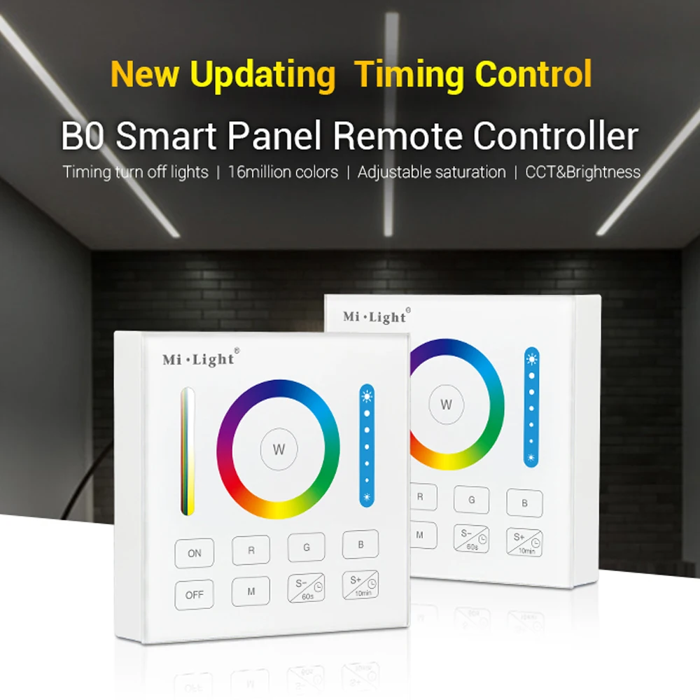 2.4GHz Wireless WIFI Touch Panel Dimmer/RGBW/RGB + CCT LED Smart Remote Controller Mi Light / MIBOXER B1 B2 B3 B4 B0 4Zone 8Zone