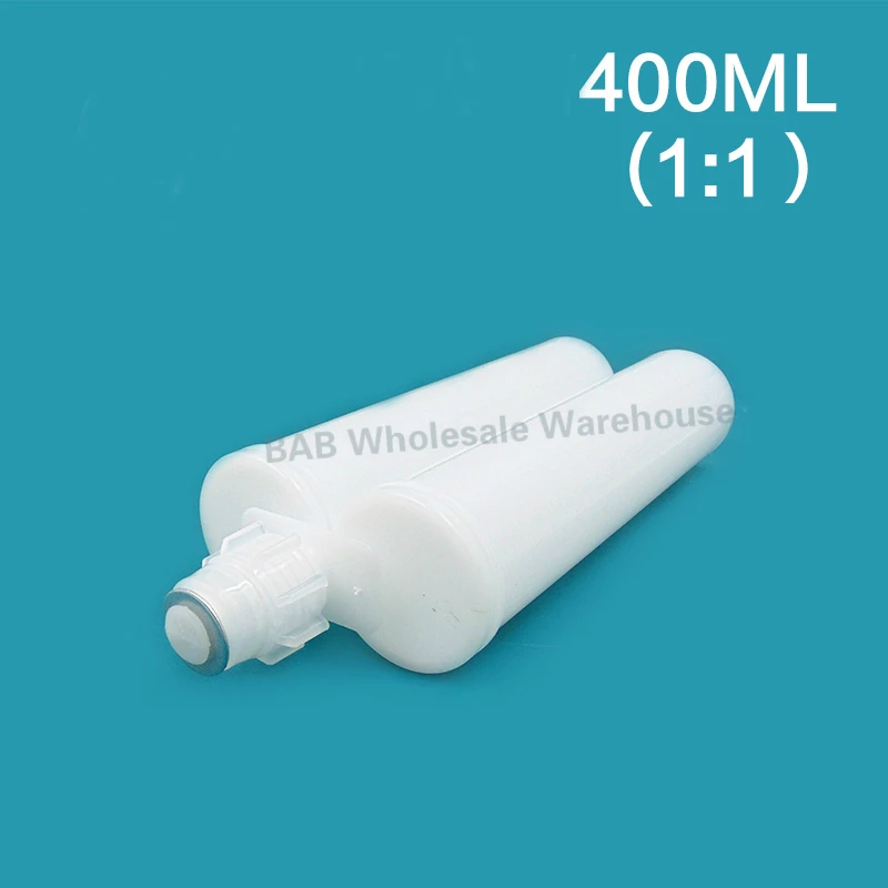 400ml 1:1 Ratio AB Epoxy Glue Gun Empty Cartridge Barrel and Mixing Tube MC10-18 Thread Mouth