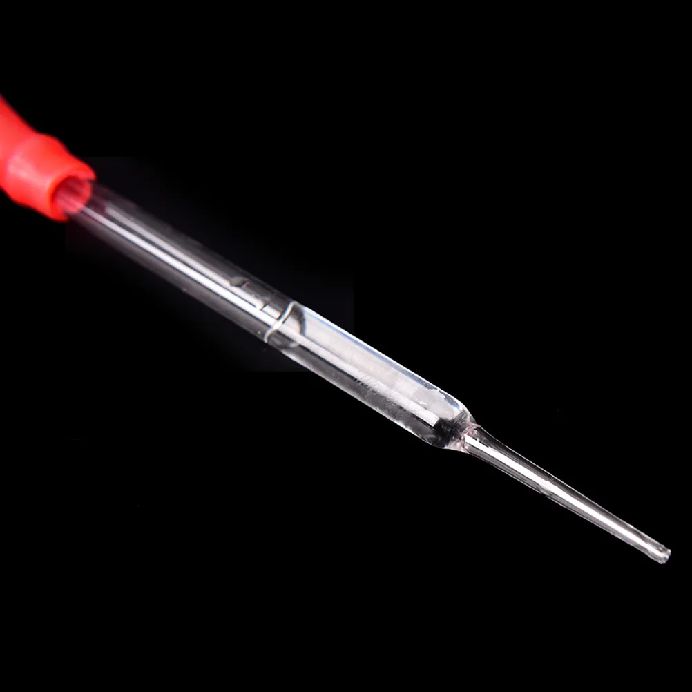 2Pcs Transfer Pipette Alat Laboratorium dengan Merah Rub 9Cm/10Cm/12Cm/15Cm/20Cm Tahan Lama Panjang Kaca Percobaan Medis Pipette Penetes