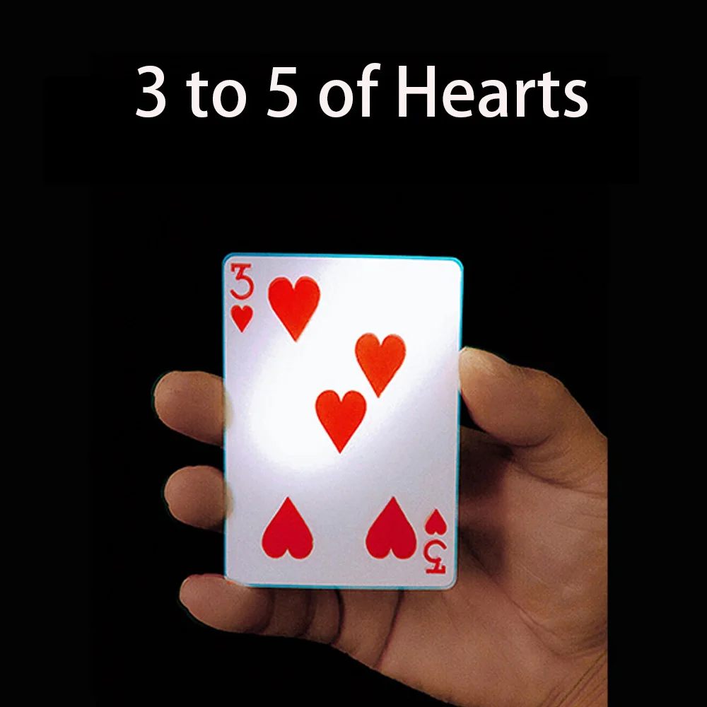 3 to 5 of Hearts/6 to 9 of Hearts Magic Tricks Close Up Magia Playing Cards Poker Card Prediction Magie Illusion Gimmick Props