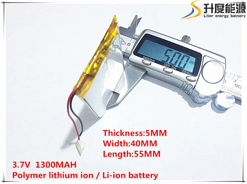 3,7 V 1300mAh 504055 polímero de litio li-po li-ion pilas recargables para Mp3 MP4 MP5 GPS móvil bluetooth