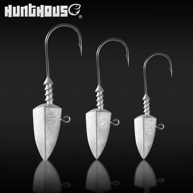 Hunthouse Lead Jig Head Fishing Hook long Cast 20g 30g 40g Fishing Lure Jig Head Fishing Tackle Hooks