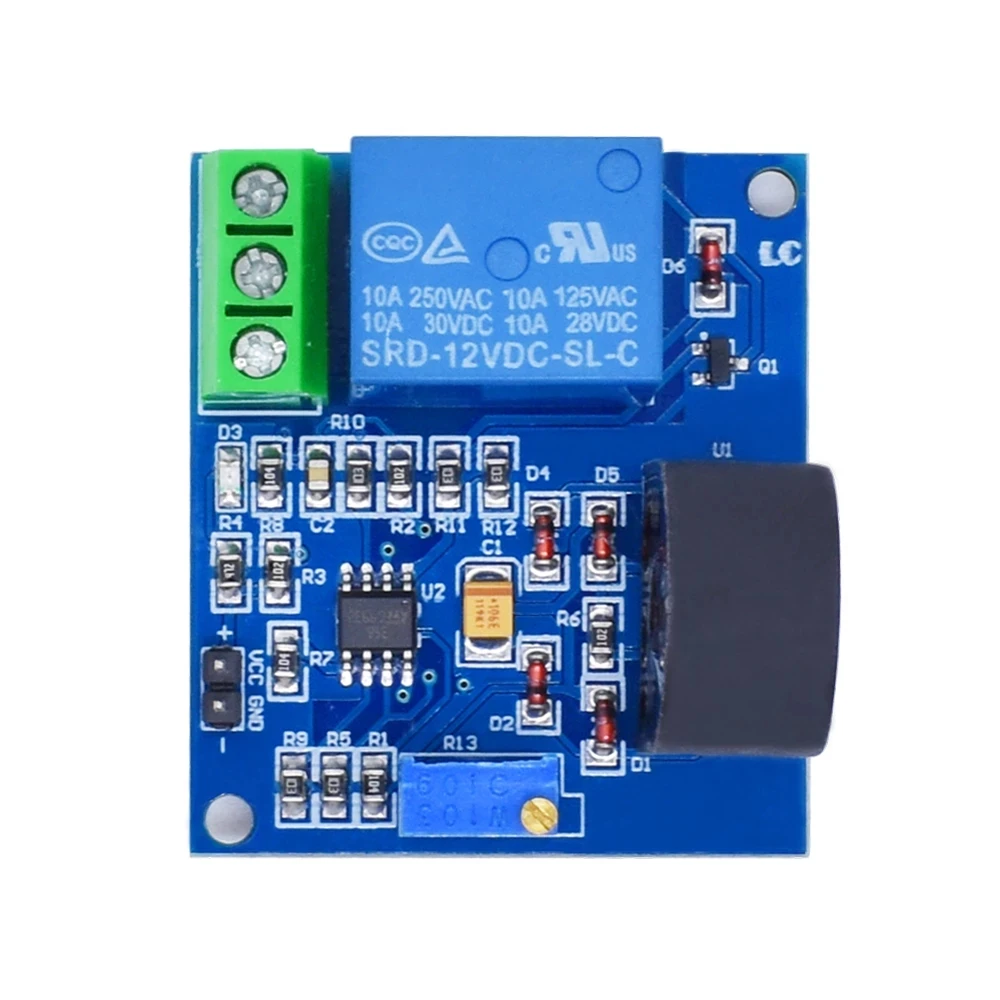 DC12V 0-5A overcurrent protection sensor module AC current detection sensor relay Switching signal output