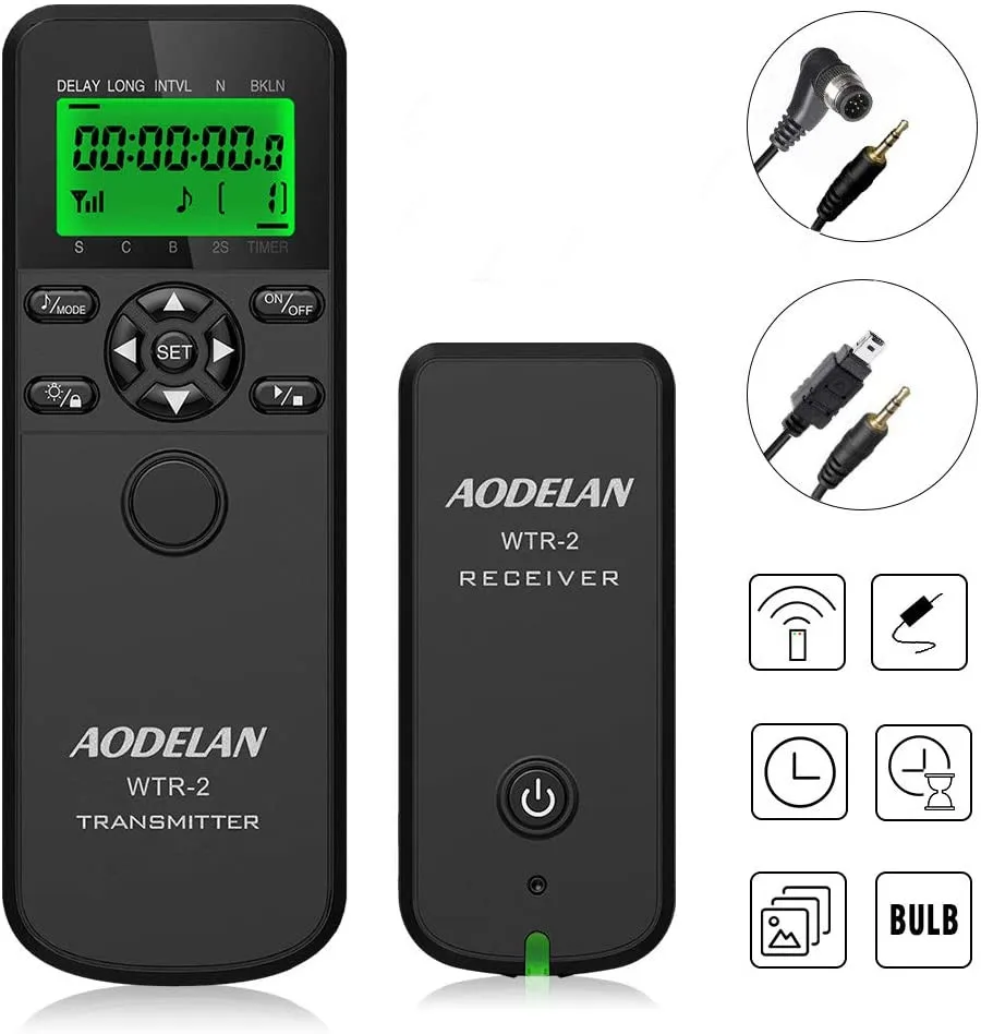 AODELAN Wireless Camera Timer Shutter Release Remote Control For Nikon D850 D6 D5 Z7II Z7 Z6II Z6 Z5 D780 P950 D810 P1000 P7800