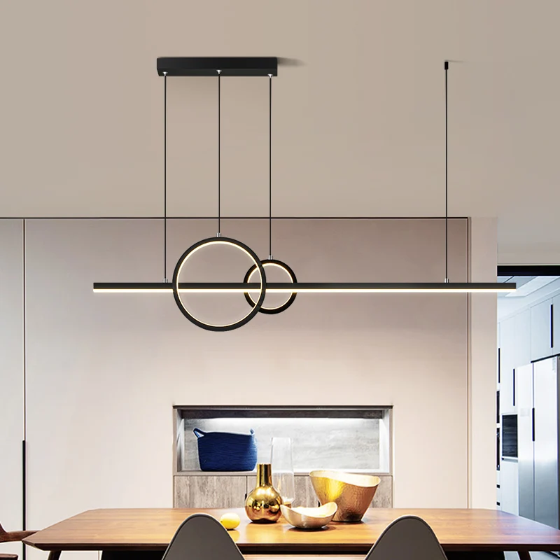 Modern Led Hanging Chandelier For Kitchen Dining Room Minimalist Design Suspension Pendant Lamp Table Home Decor Light Fixture
