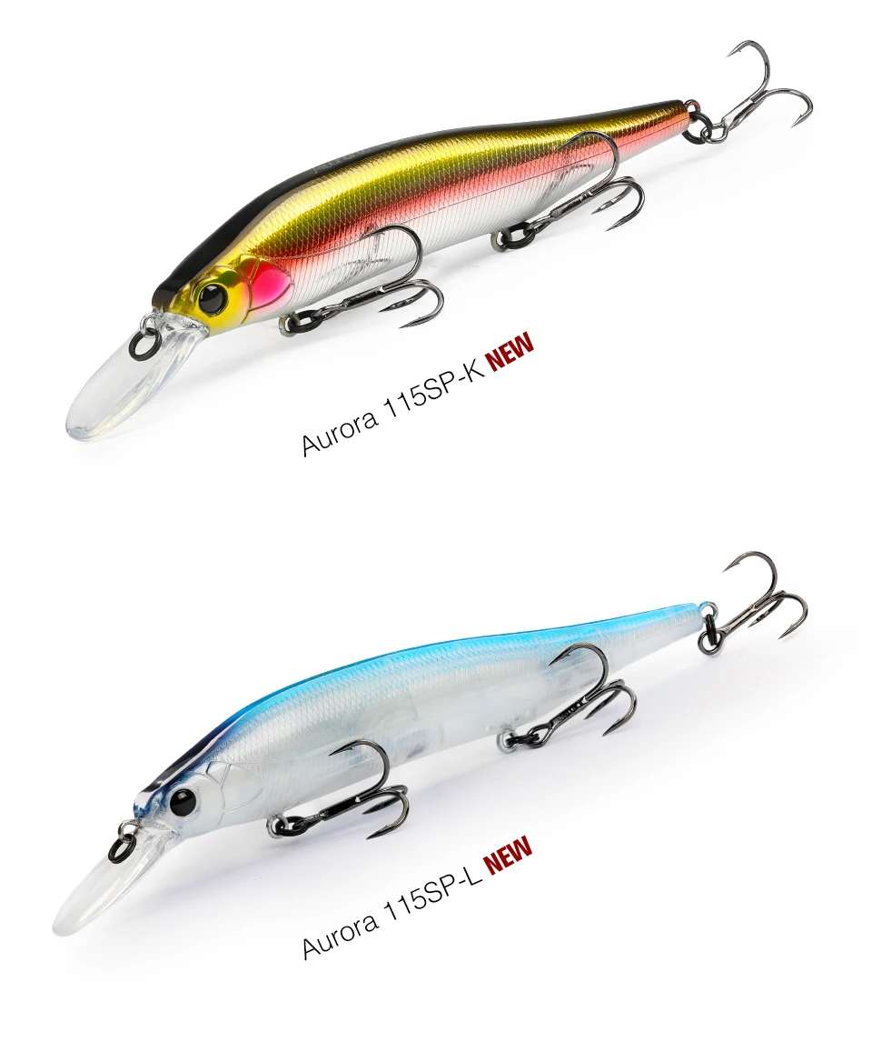 Tsurinoya aurora 115sp suspendierende Elritze Jerkbait Angel köder 115mm 17,2g lange Casting Plug Hecht Bass Spiel Kunststoffe harte Köder – Detail 24