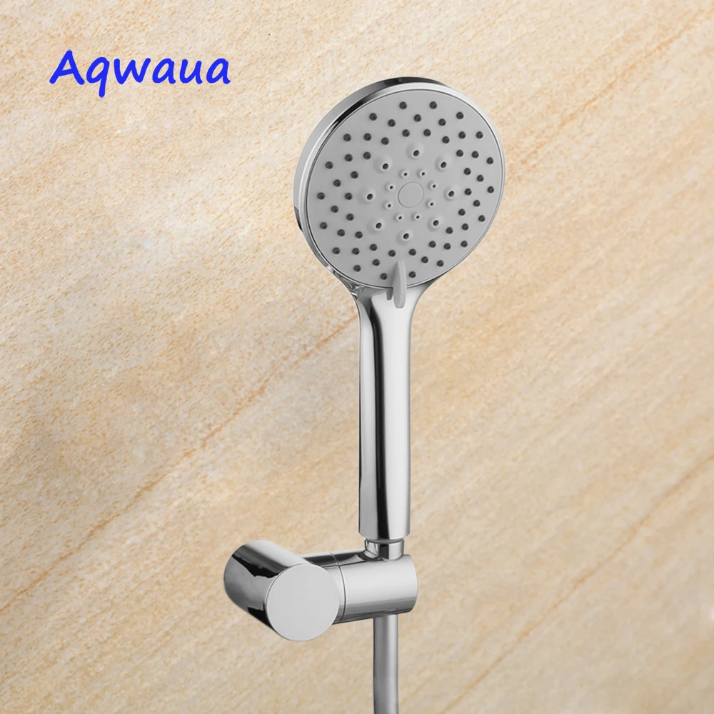 Aqwaua Shower Head Handheld Plastic Bathroom Sprayer Water Saving Three Function High Quality Nozzle Booster Shower Replacement