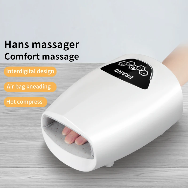 KLASVSA Electric Hand Massager Pressotherapy Air Pressure  Heat Palm Finger Acupoint Massage Finger Massager Pain Relief