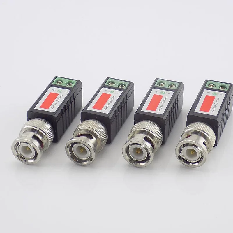 1ペアのbncオス同軸Cat5 cctvツイストペアのbncパッシブビデオバラントランシーバutpケーブルカメラ同軸アダプタcctvカメラL19