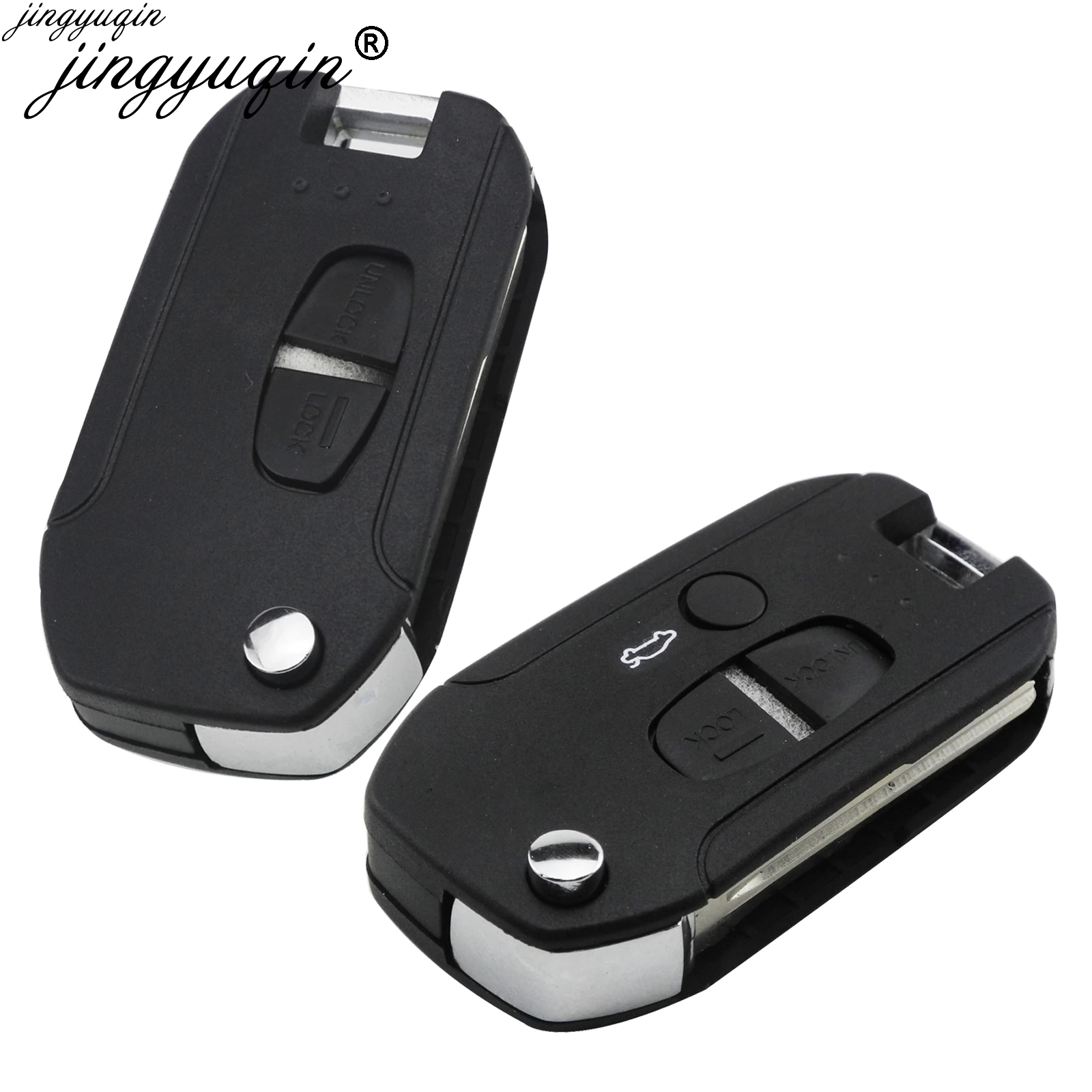 

Jingyuqin 2/3 Buttons Remote Key Shell Case Folding Fob Cover For Mitsubishi Outlander Lancer Evolution Grandis Left/Right Blade