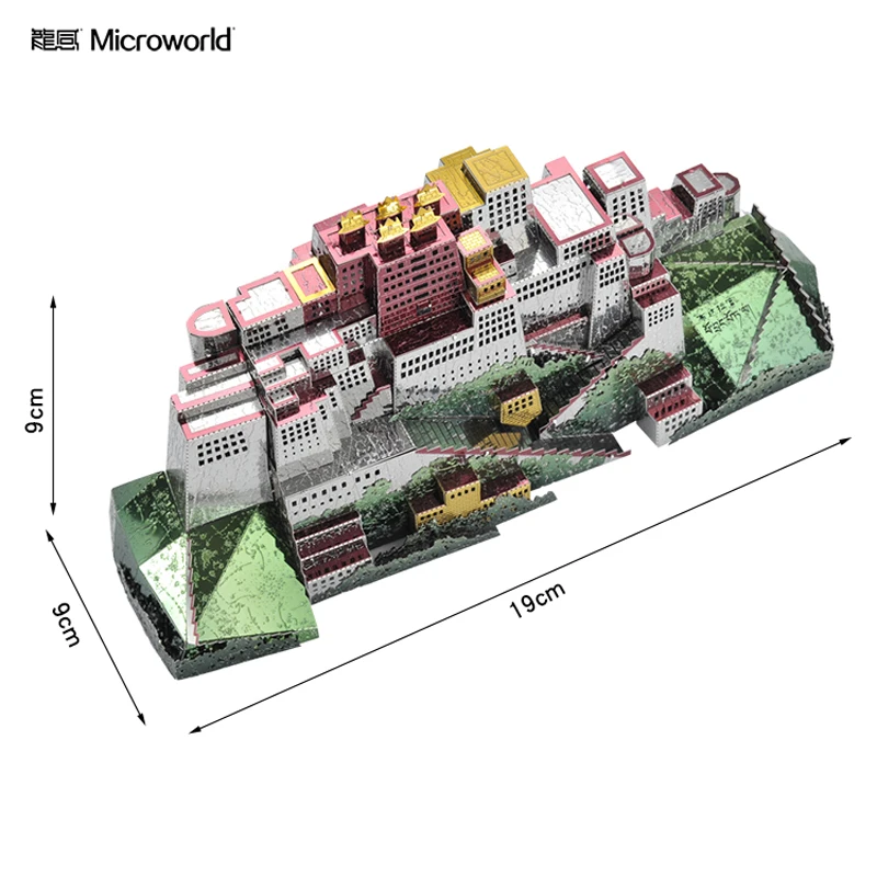 2020 new Microworld Potala Palace model kits DIY laser cutting Jigsaw puzzle fighter model 3D metal Puzzle Toys for adult gifts