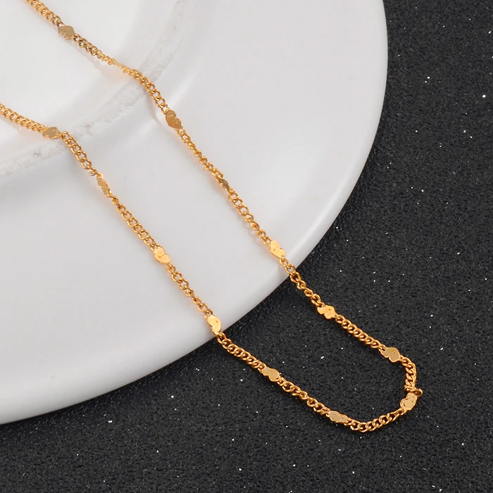 Modische Edelstahlkette für Damen, beliebte Figarokette, hochwertiger Schmuck – Detail 5