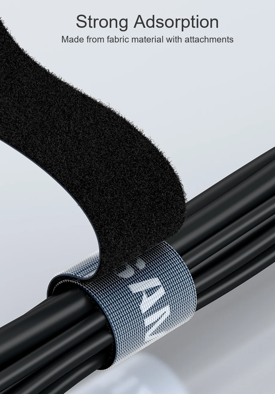 SAMZHE USB-Kabel-Organizer, Kabelbinder, Mauskabelhalter, Kopfhörerhalter, HDMI-Kabel-Management, frei zuschneidbar, Telefon-Kabelschutzband – Detail 5