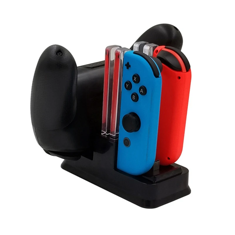 

Контроллер для Joycon Nintendo, устройство для управления переключателем, зарядное устройство, док-станция для Nintendo Switch, подставка для геймпада Joy ...