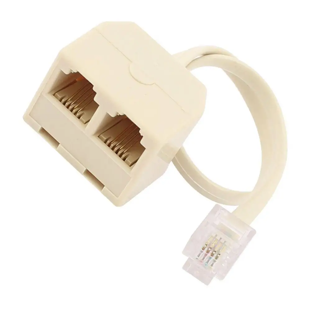 SOCKET RJ11 Splitter Adatper Connector Ethernet Network Adapter RJ45 Splitter Cable CAT5 CAT6 LAN 8P8C Modular Plug For Laptop