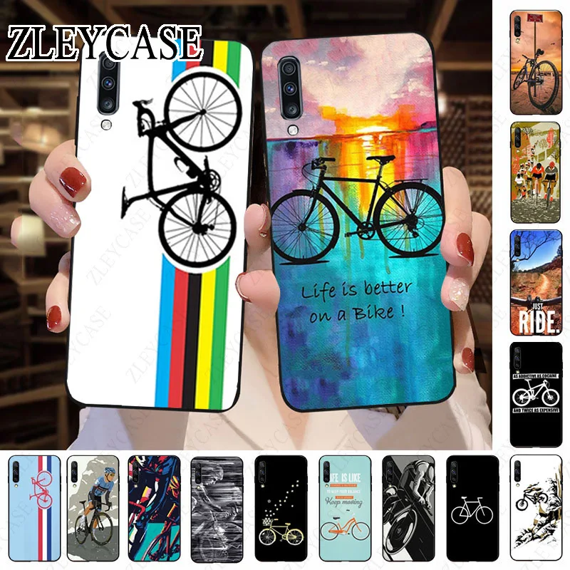 bike bicycle cycling art Phone Case For Samsung Galaxy A32 A50 A13 A14 A22 A23 A30S A40 A51 A70 A71 A21S A12 A52 A53 5G Cover