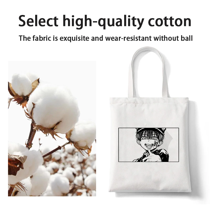 Japanese Anime Toilet Bound Hanako Kun Eco Canvas Shopper Bag Manga Tote Bags Harajuku Women Shoulder Bag Shopping Bag Handbag