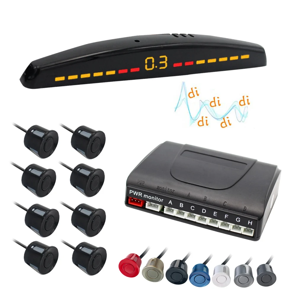 

Parktronic Car Detector Auto LED Display Parking 4 Sensor Kit Reverse Assistance Backup Radar Monitor Parking Car-detector