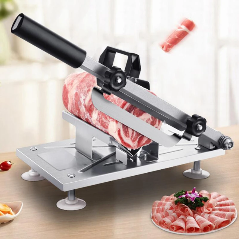 Household Manual Meat Slicer For Frozen Lamb Beef Cutting Machine Vegetable Hot Pot Mutton Rolls Potato Cutter