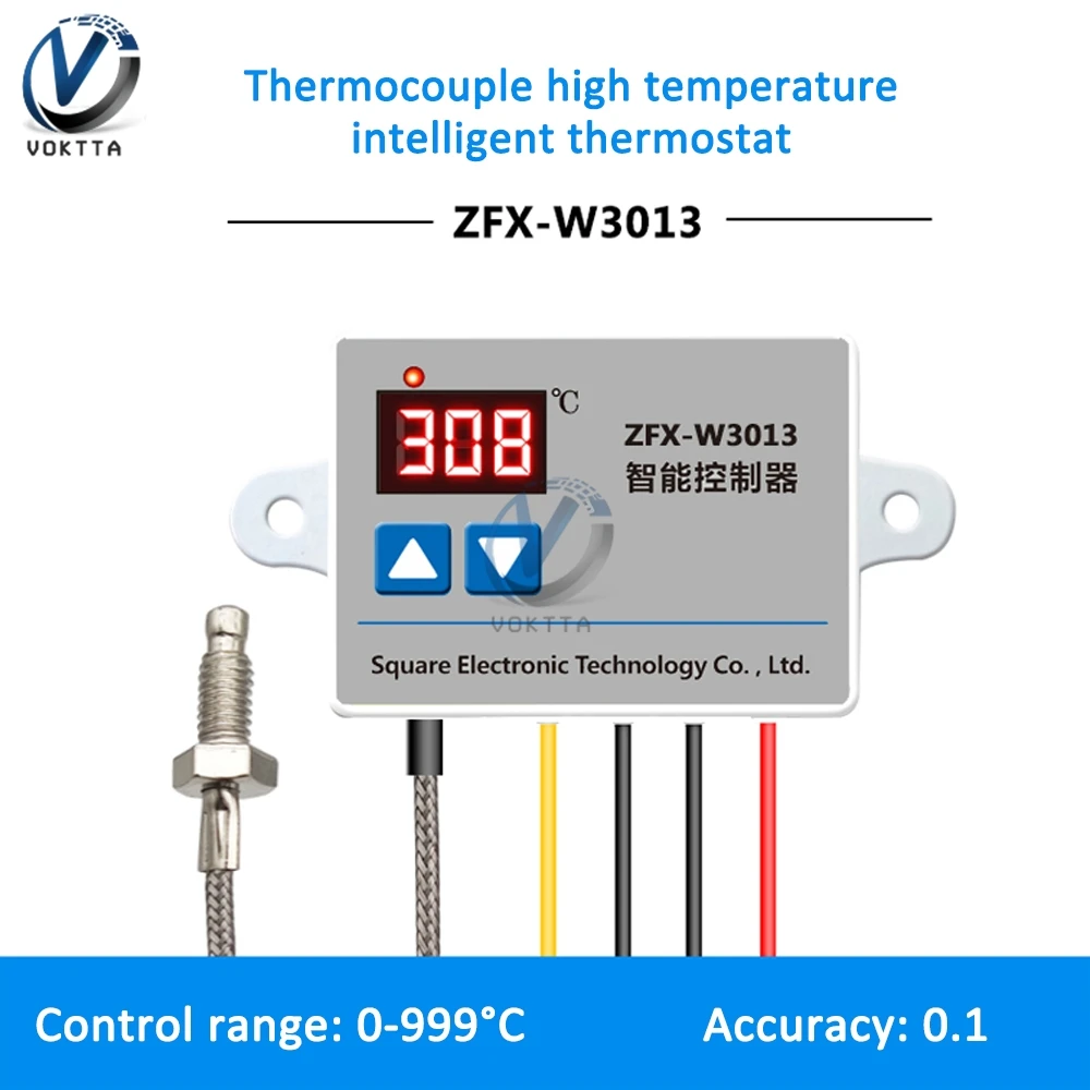 W3013 Digital Display Thermostat Switch K Type Thermocouple 1M AC 110V 220V Temperature Controller Thermoregulator Thermometer