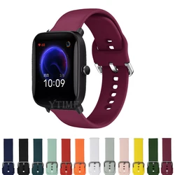 20mm Silicone Strap for Xiaomi Huami Amazfit Bip BIT Lite Youth 1S Smart Watch Bracelet Amazfit Bip U Pro/GTS 2 Mini 2 Watchband