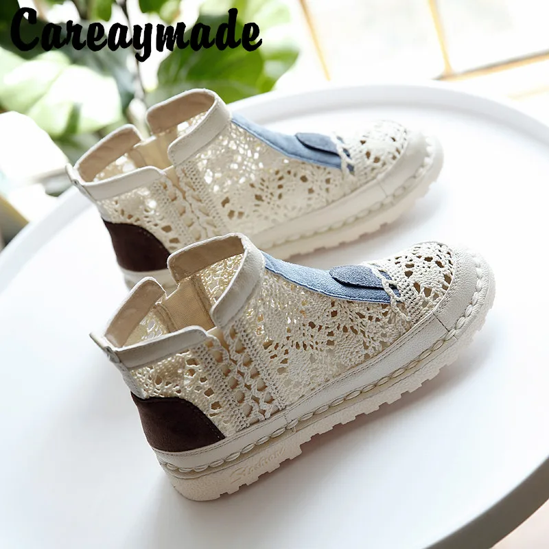 Careaymade-New style artistic style women's shoes,little fresh fairy women's shoes,soft soles foot cooling boots,students' shoes