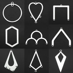 10pcs/lot 316 Stainless Steel Geometric DIY Earring Findings Connector Charm Pendant Wholesale Factory Price OEM Order Accepted