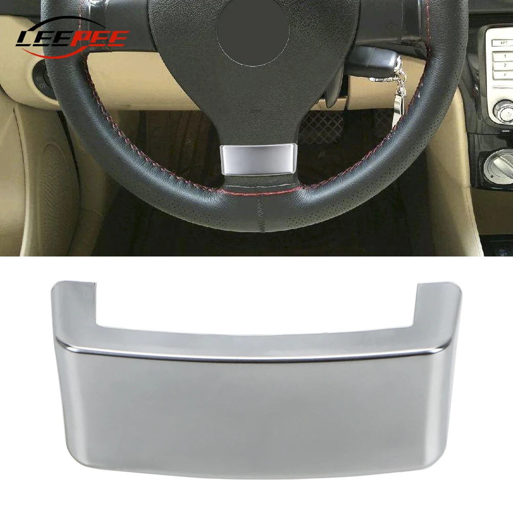 

Для VW Golf MK5 Plus 5 GTI Passat B6 3C Eos Jetta автомобильная накладка на руль с блестками, хромированная эмблема, украшение, автоаксессуары