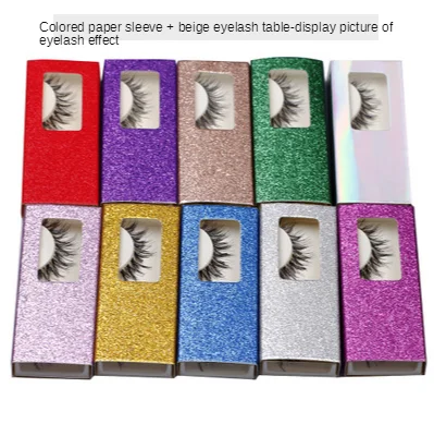 

Wholesale 50pcs Packing box for eyelash blank eyelashes package Multicolor paper box Eyelashes DIYflash packing box makeup