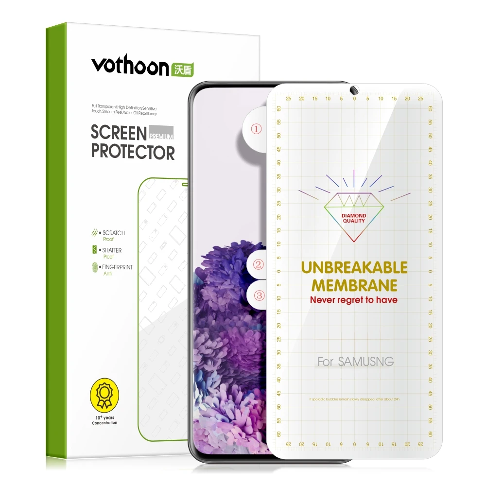 

Vothoon HD Soft Protective Film for Samsung Galaxy S10 5G S9 S8 Plus Note 10 20 Ultra 3D Full Coverage Screen Protector