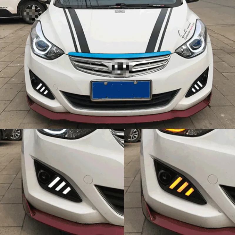 

LED car DRL Daytime Running Light Daylight Waterproof Signal lamp For Hyundai Elantra 2012-2016