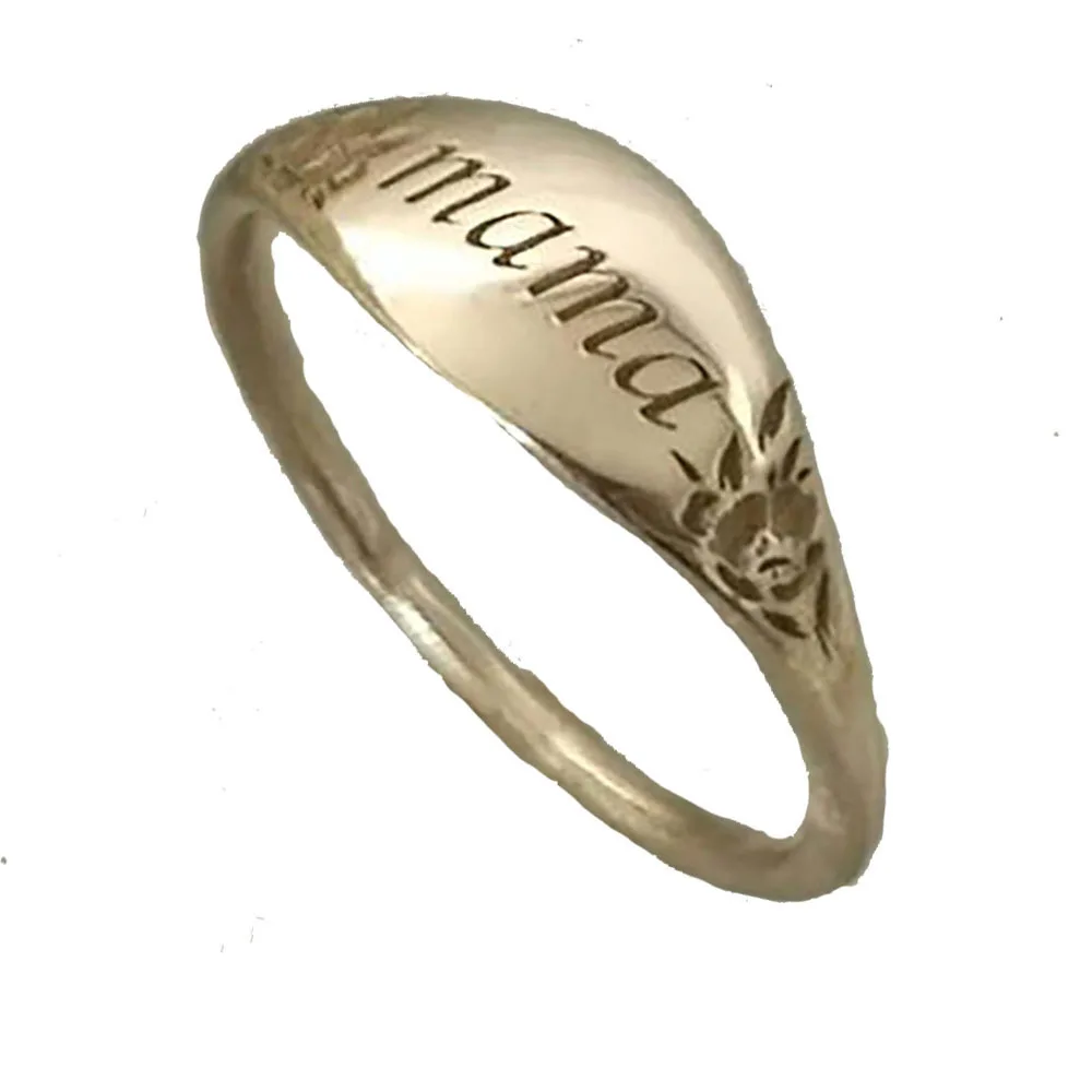 Mama Rings for Mother\'s Day Gift Simple Lettering Statement Ring Woman Finger Jewelry Mother and Kids Rings Accessories