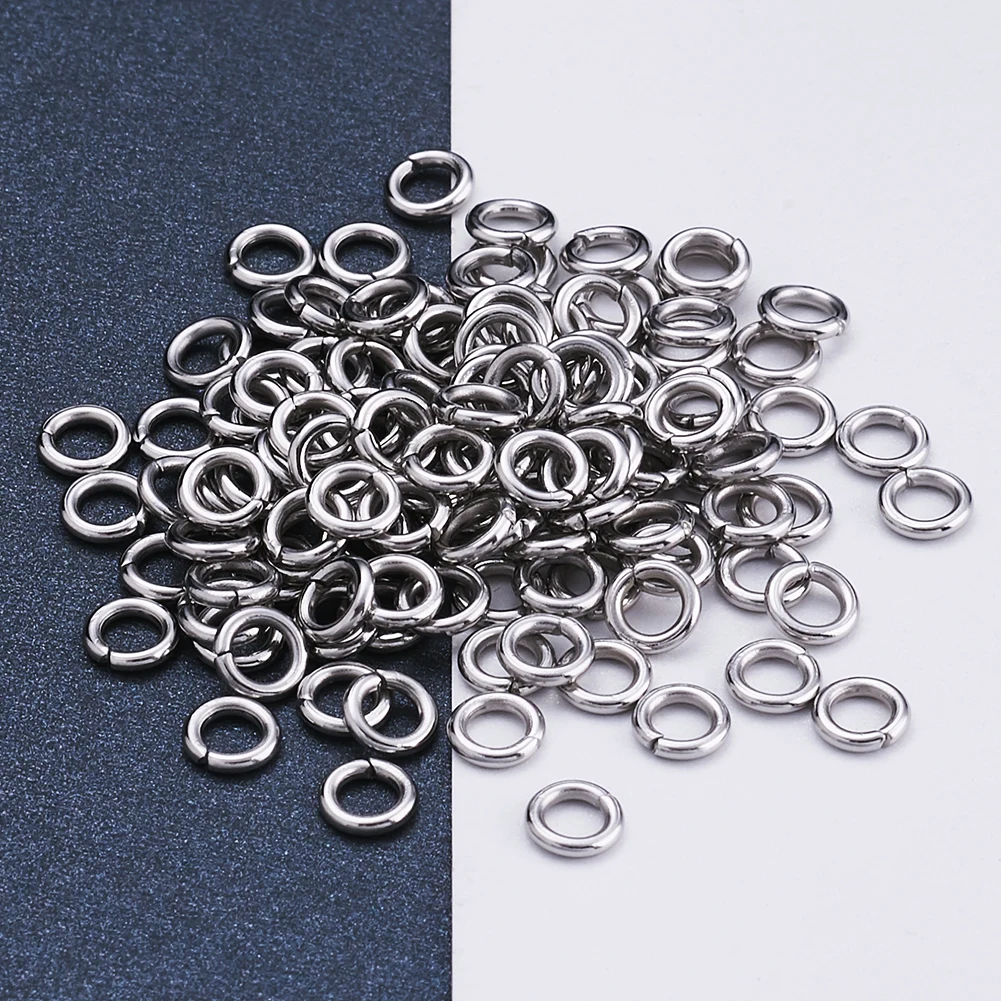 10g 304 Stainless Steel Unsoldered Jump Rings 3/4/5/6/7/8mm Metal Jump Ring 18~22 Gauge Connectors DIY Jewelry Making Supplies